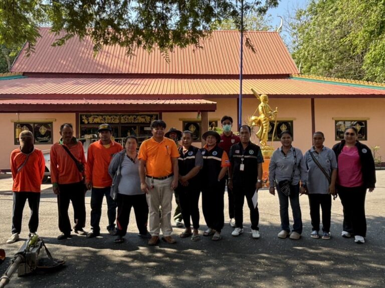การลงพื้นที่ฉีดพ่นหมอกควันป้องกันโรคไข้เลือดออก