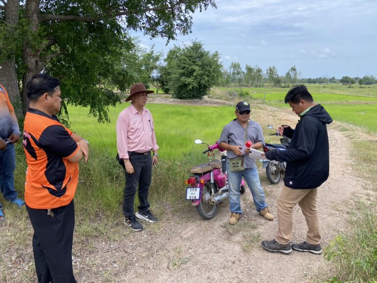 การดำเนินการรังวัดที่ดินบริเวณบ่อขยะ