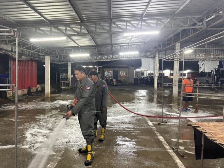 ล้างทำความสะอาดตลาดสด